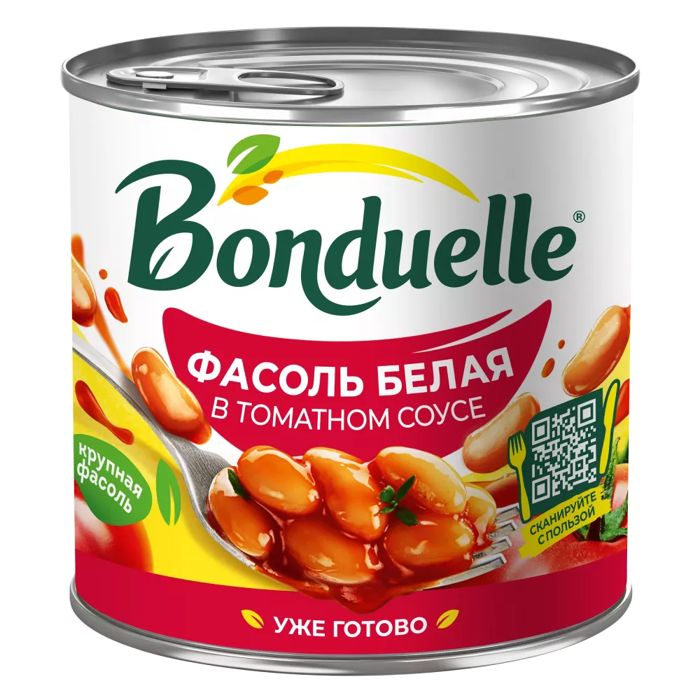 Томат туздугундагы консерваланган Bonduelle ак фасолу, 400 г