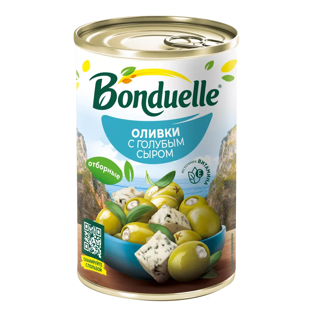 Көк сыр менен данексиз Bonduelle зайтундары, 300 г