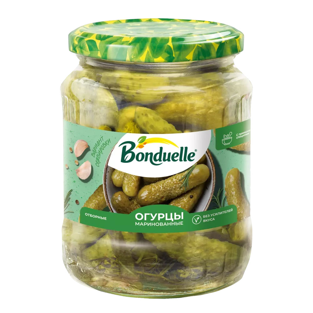 Маринаддалган Bonduelle бадыраңдары, 680 г