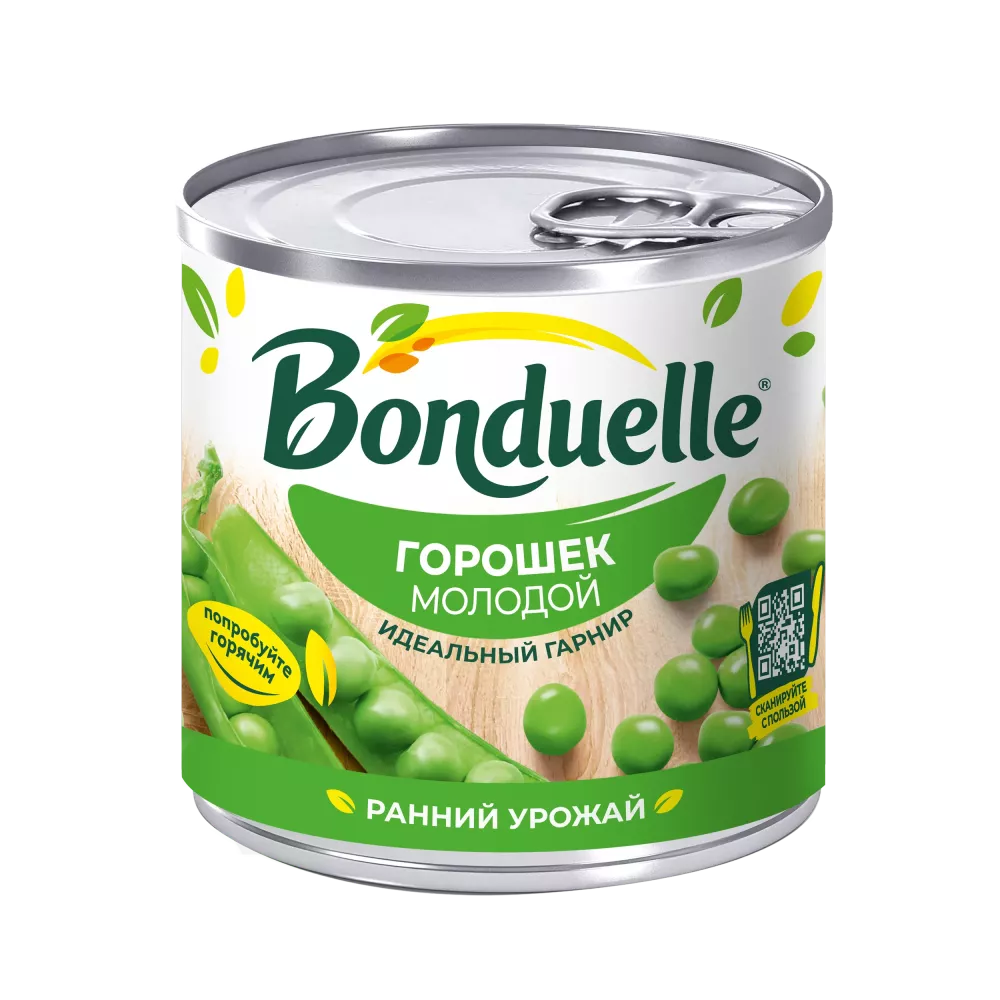 Горошек консервированный Bonduelle, молодой, 200 г