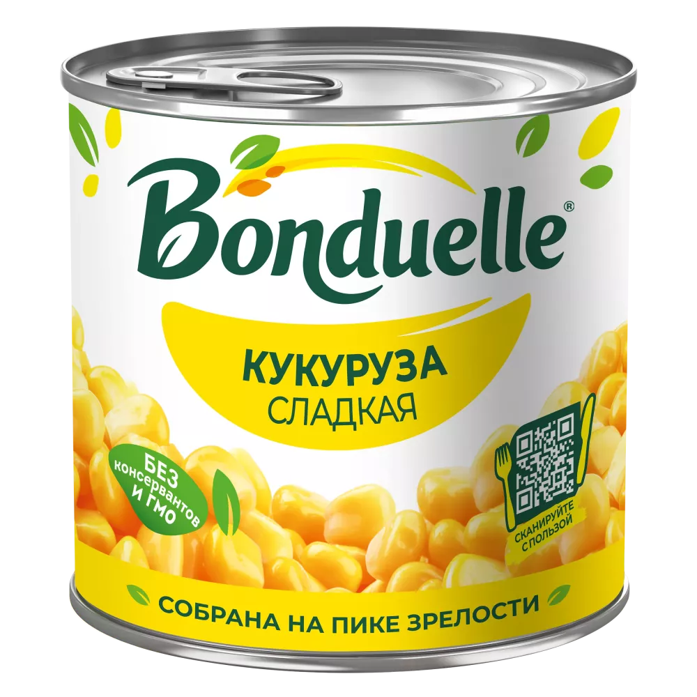 Консерваланган таттуу Bonduelle жүгөрүсү, 340 г