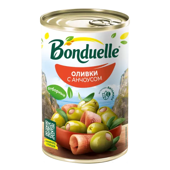 Анчоусу менен данексиз Bonduelle зайтундары, 300 г