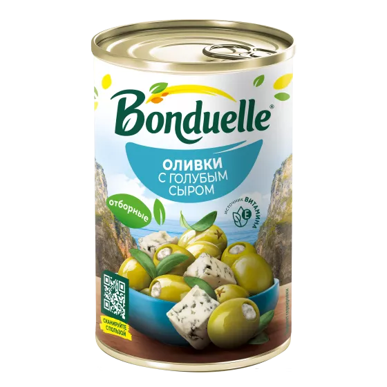 Көк сыр менен данексиз Bonduelle зайтундары, 300 г