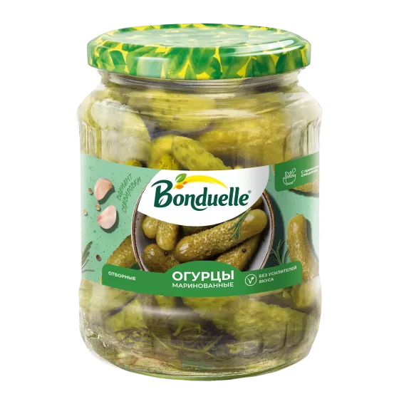 Маринаддалган Bonduelle бадыраңдары, 680 г