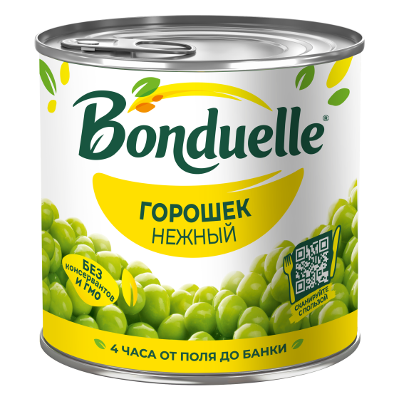 Горошек консервированный Bonduelle, нежный, 400 г
