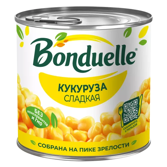 Консерваланган таттуу Bonduelle жүгөрүсү, 340 г