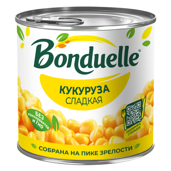 Кукуруза консервированная Bonduelle, сладкая, 340 г